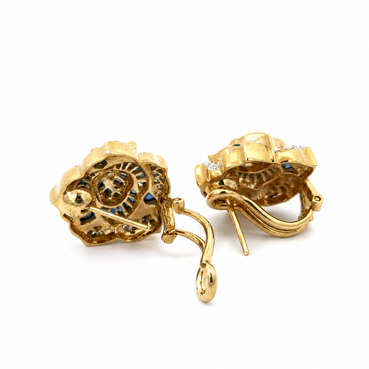 Le Vian 18K Yellow Gold Sapphire & Diamond Floral Earrings