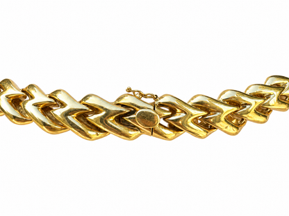 18K Yellow Gold Diamond Sculptural Link Necklace – Approx. 3.15 CT