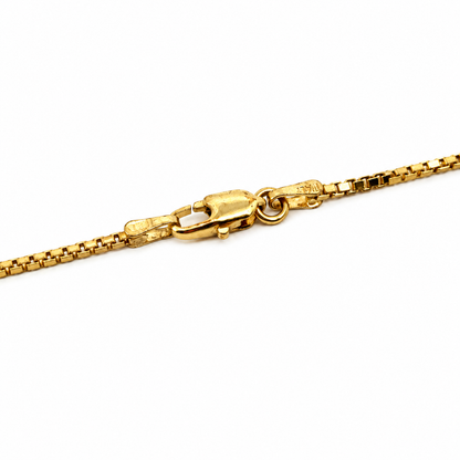 14K Yellow Gold Diamond Open Circle Necklace