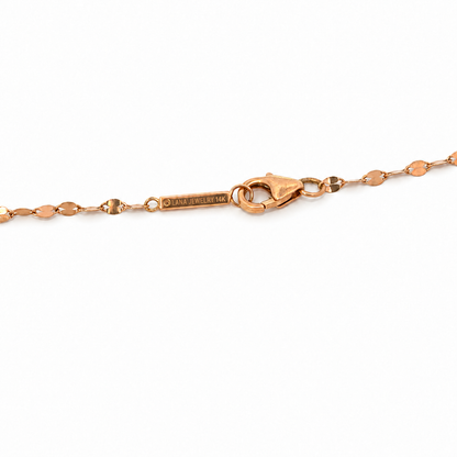 Lana Jewelry 14K Rose Gold Diamond Gemini Necklace