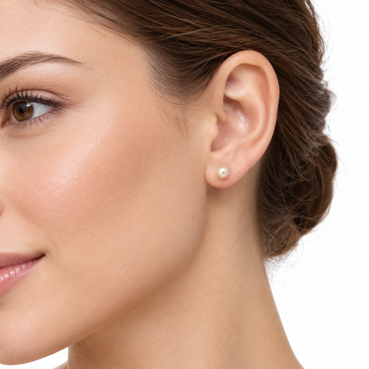 14K Yellow Gold Petite 5mm Pearl Stud Earrings