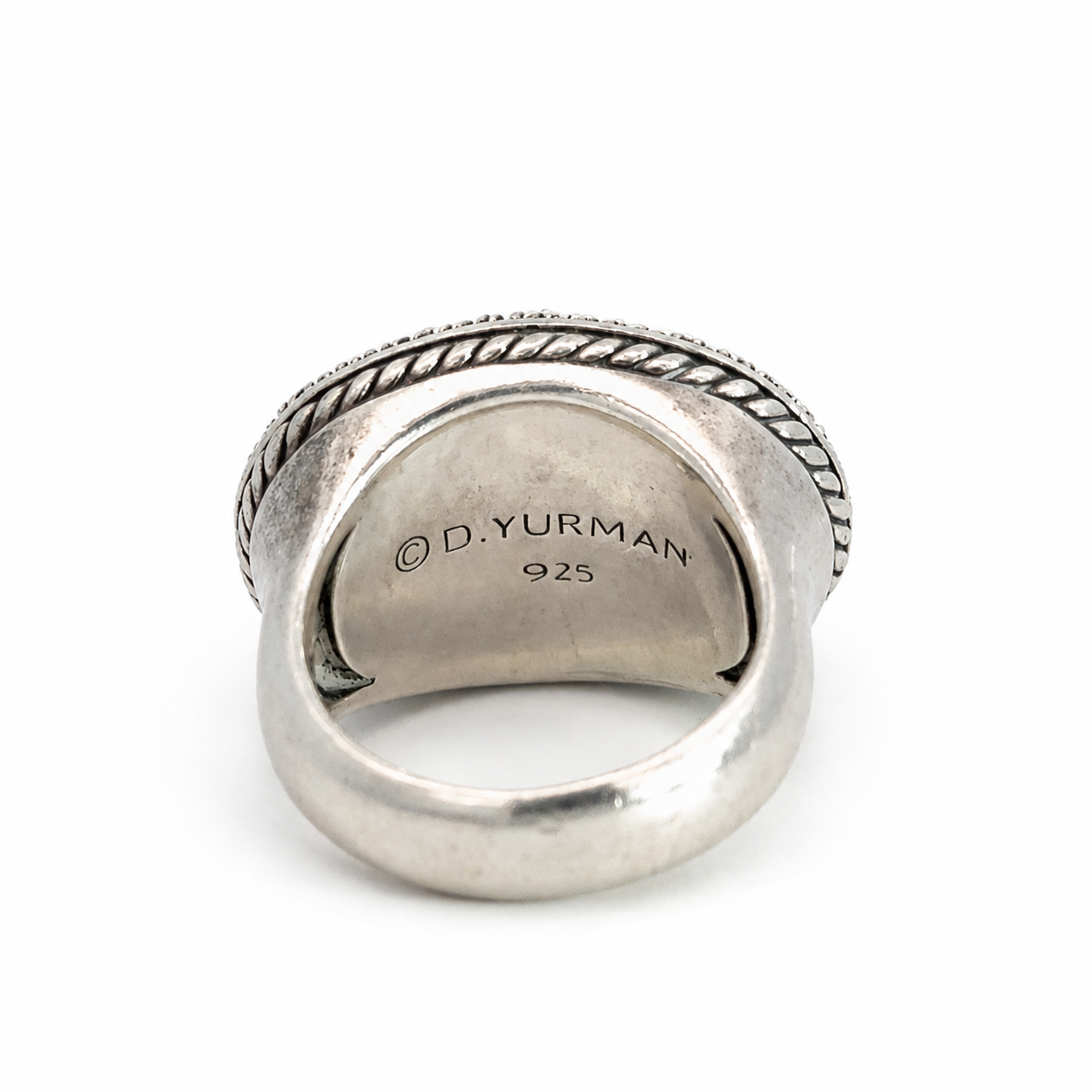 David Yurman Midnight Mélange Blue Topaz & Diamond Sterling Silver Ring – Size 6