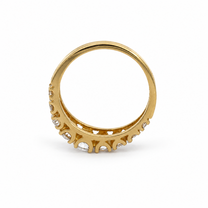 14K Yellow Gold Graduated Diamond Band