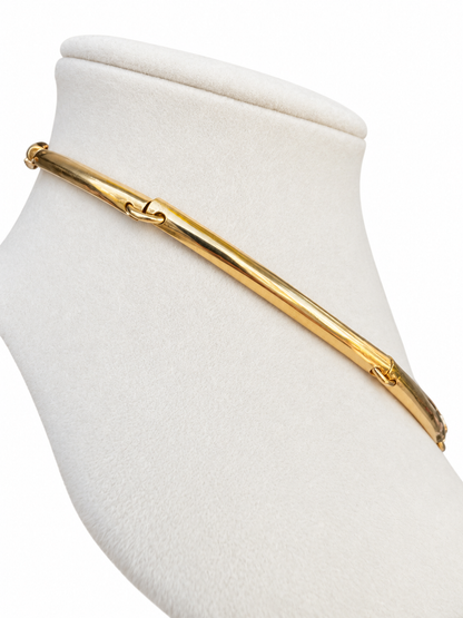 18K Yellow Gold 4.80 CT Diamond Sculptural Choker Necklace