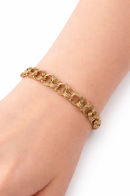 14K Yellow Gold Polished Link Bracelet