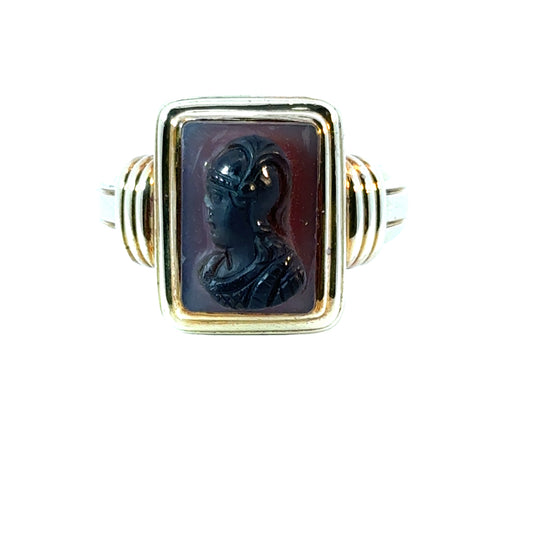 14K Yellow Gold Classic Men’s Cameo Ring