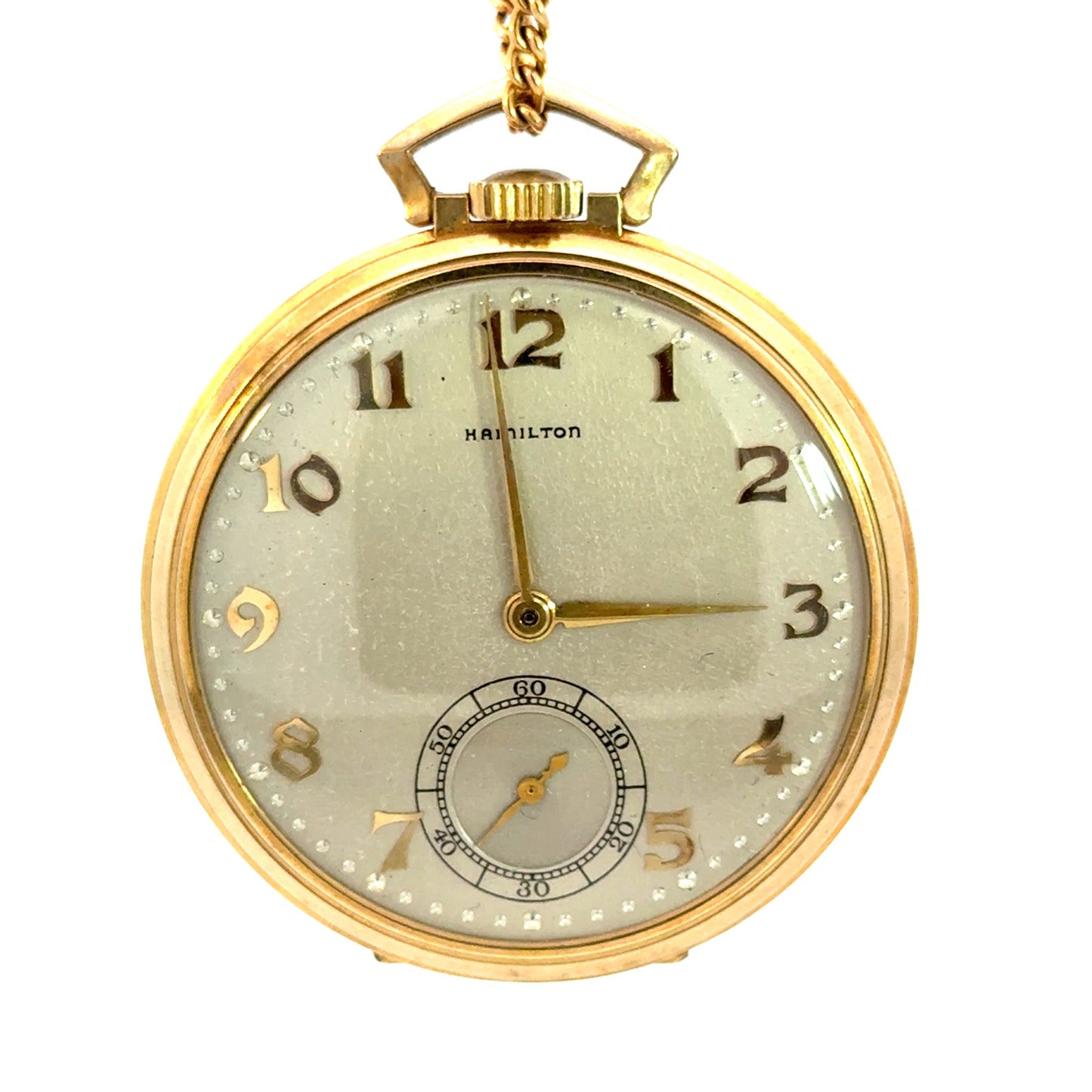 Hamilton 21 Jewel Pocket Watch – 14K Gold Filled – Mid-Century Vintage