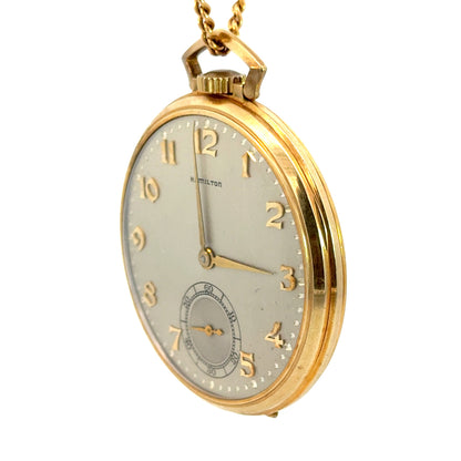Hamilton 21 Jewel Pocket Watch – 14K Gold Filled – Mid-Century Vintage