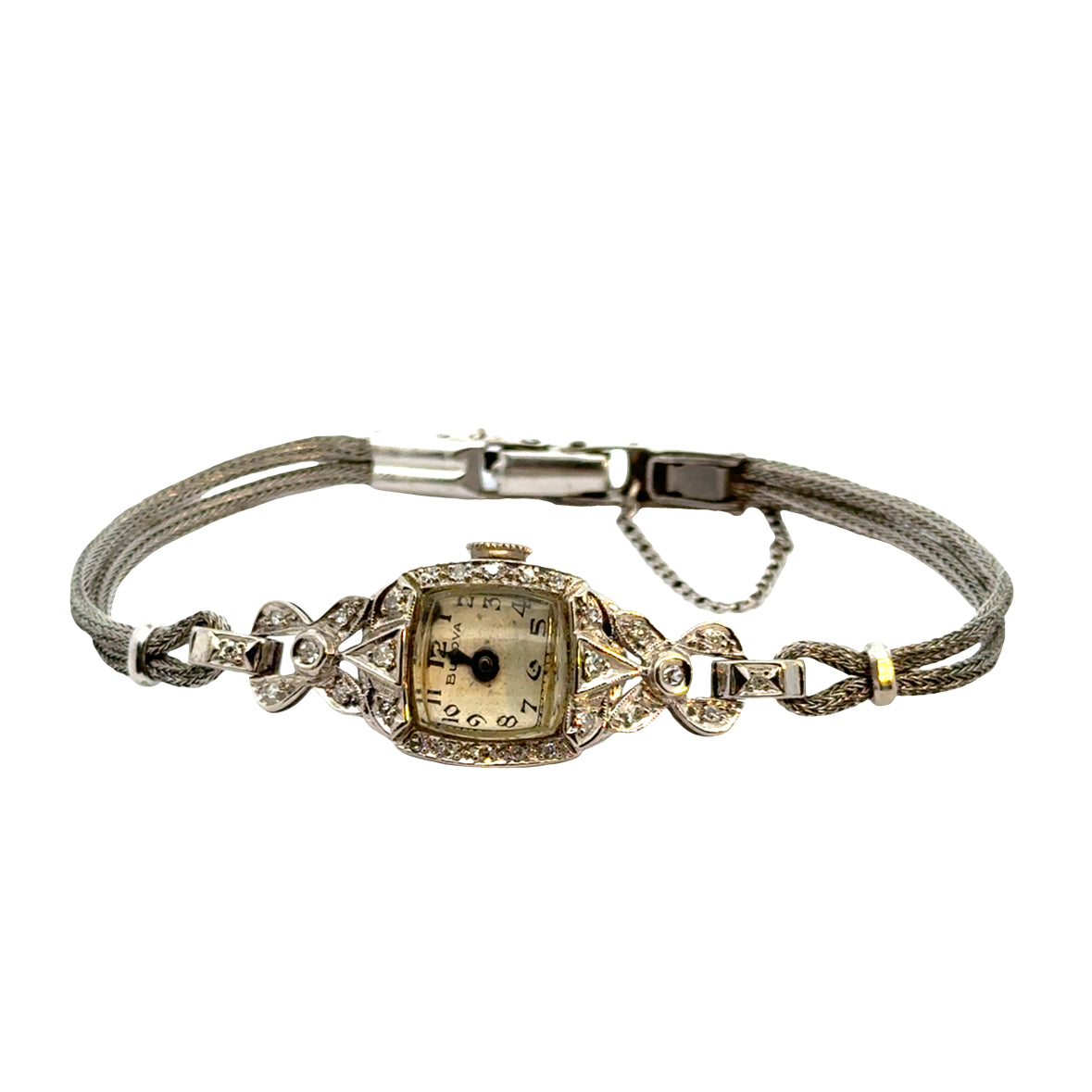 Antique Bulova Diamond Watch – Art Deco Elegance (c. 1930s–1940s)