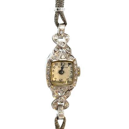 Antique Bulova Diamond Watch – Art Deco Elegance (c. 1930s–1940s)