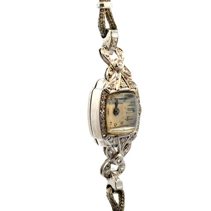 Antique Bulova Diamond Watch – Art Deco Elegance (c. 1930s–1940s)