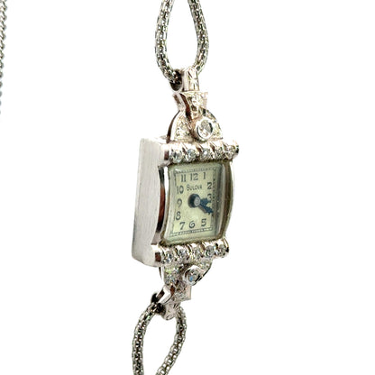 Platinum & Diamond Bulova Deco Jewel Watch – 1920’s