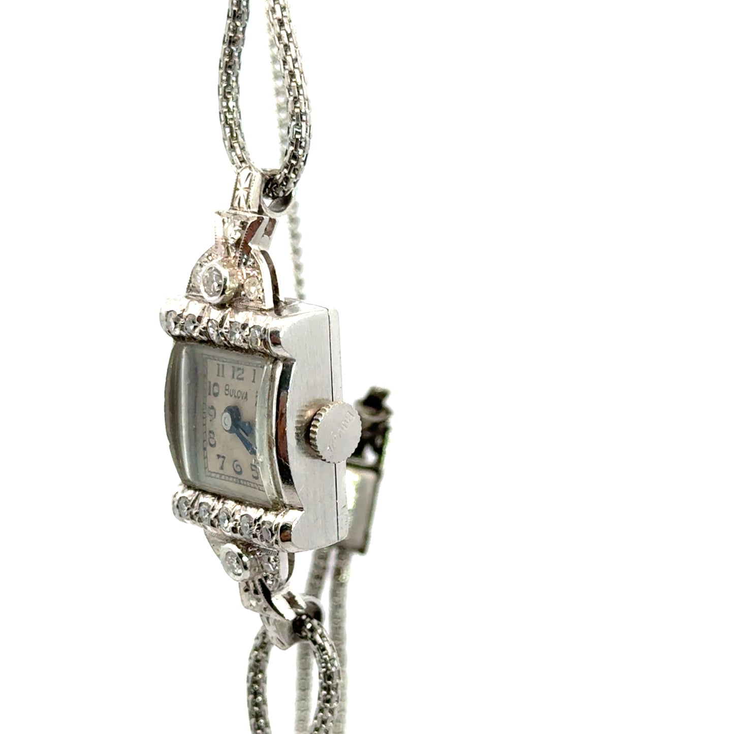 Platinum & Diamond Bulova Deco Jewel Watch – 1920’s