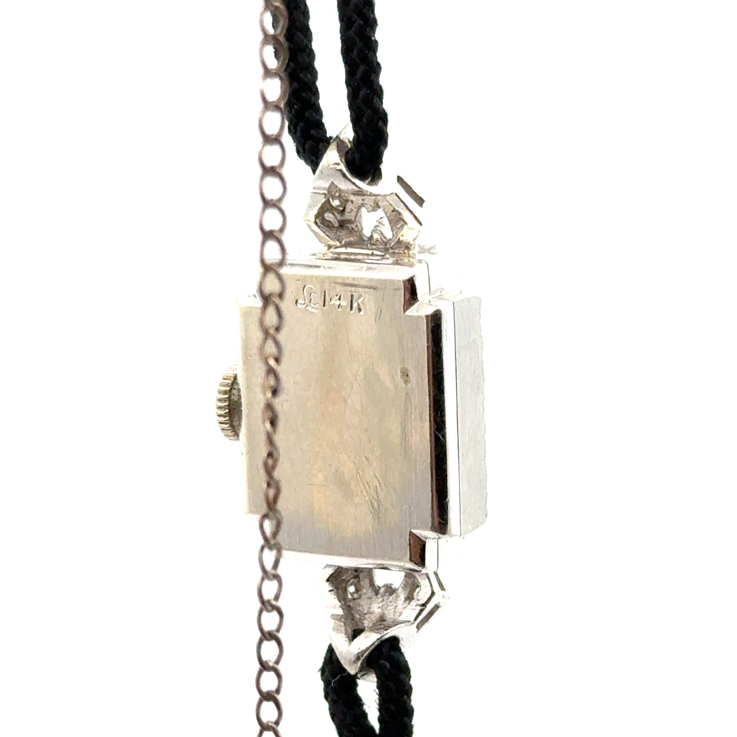 Hamilton 14K White Gold Art Deco Ladies’ Watch – 17/23 Jewels, Diamonds (Circa 1920s–1930s)