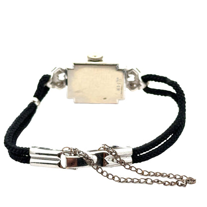 Hamilton 14K White Gold Art Deco Ladies’ Watch – 17/23 Jewels, Diamonds (Circa 1920s–1930s)