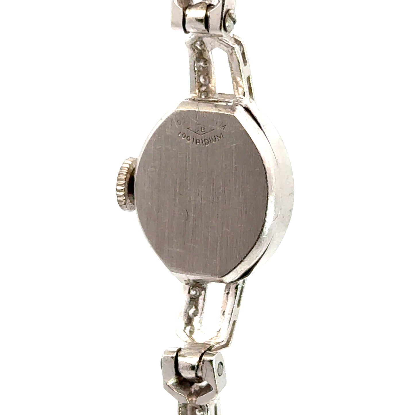 1920s Art Deco Bulova Diamond Watch – 14K White Gold, Platinum-Plated Case