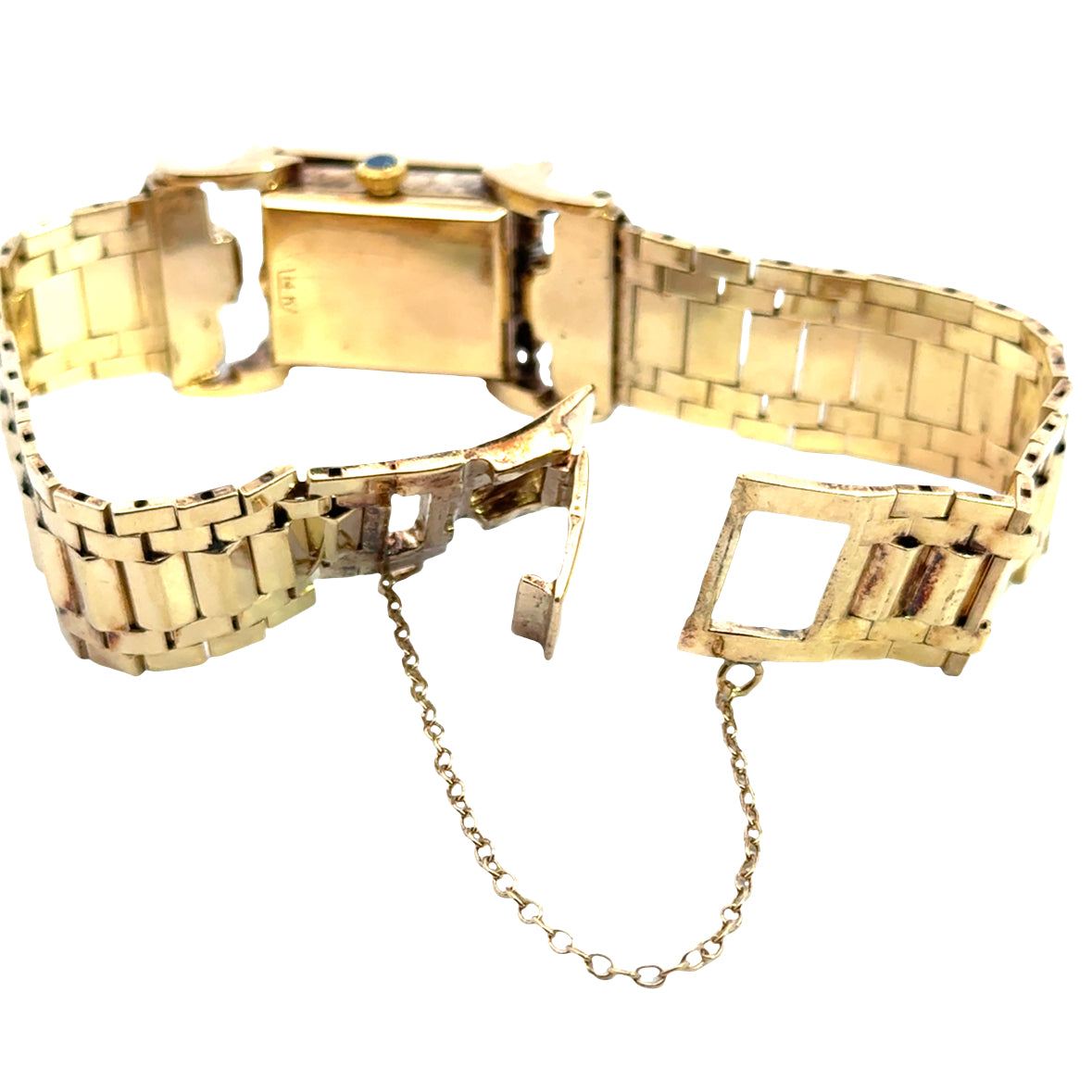 Retro 14K Gold Richeliev Diamond Secret Cover Watch – 1940s Glamour