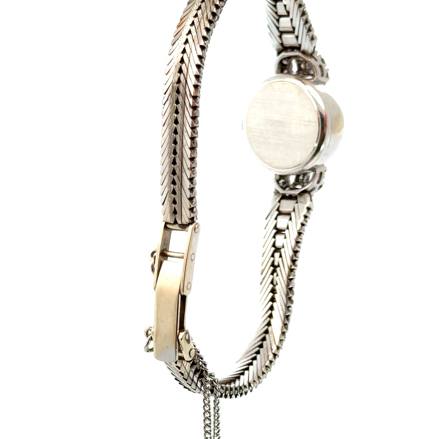 Eterna-Matic 14K White Gold Diamond Watch – Diamonds – Mid-Century Swiss Elegance