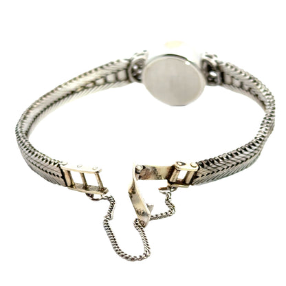 Eterna-Matic 14K White Gold Diamond Watch – Diamonds – Mid-Century Swiss Elegance