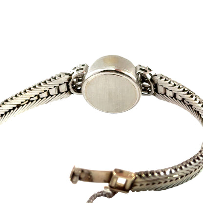 Eterna-Matic 14K White Gold Diamond Watch – Diamonds – Mid-Century Swiss Elegance