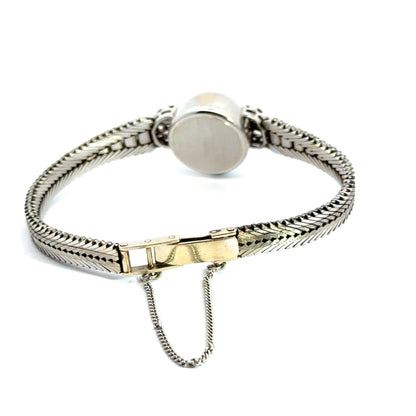 Eterna-Matic 14K White Gold Diamond Watch – Diamonds – Mid-Century Swiss Elegance