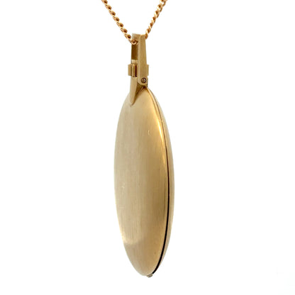 Mid Century Bucherer Satin- finished 18K Gold Pocket Watch