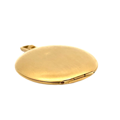 Mid Century Bucherer Satin- finished 18K Gold Pocket Watch