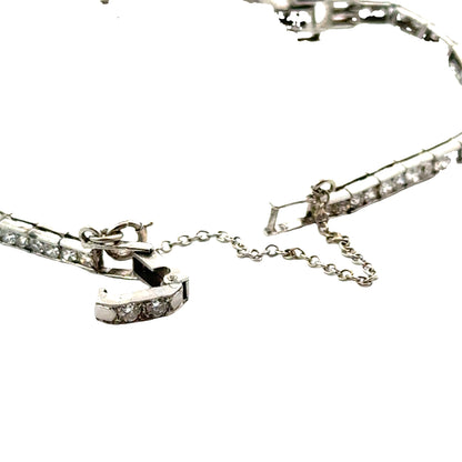 Lucien Piccard Platinum Diamond Bracelet Watch – Swiss, Art Deco/Mid-Century