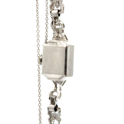 Platinum Art Deco Bulova Diamond Watch – 1920s