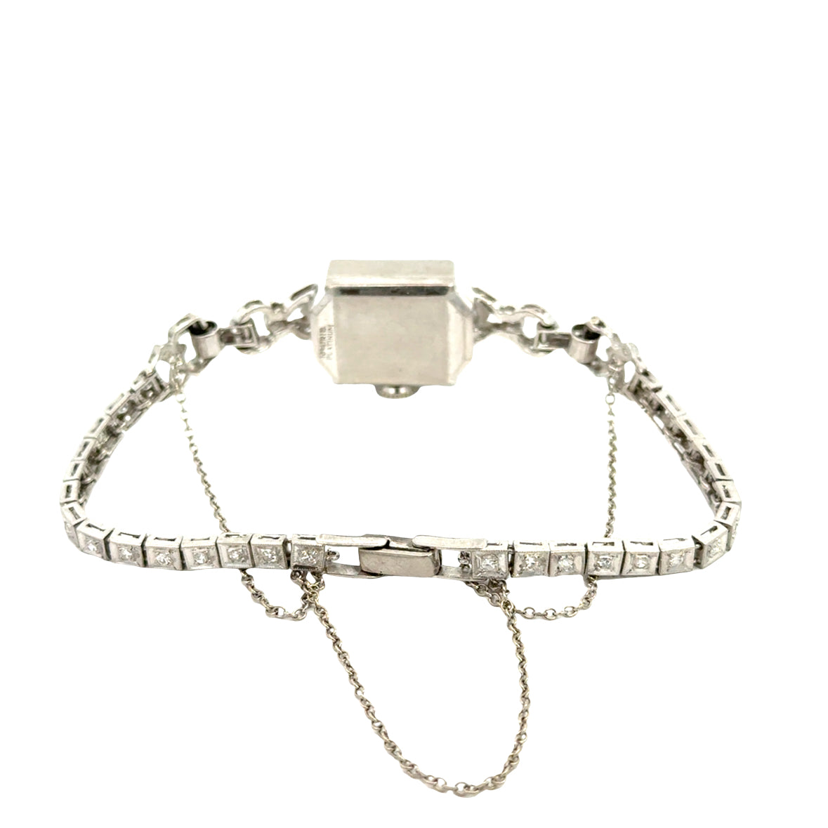 Platinum Art Deco Bulova Diamond Watch – 1920s