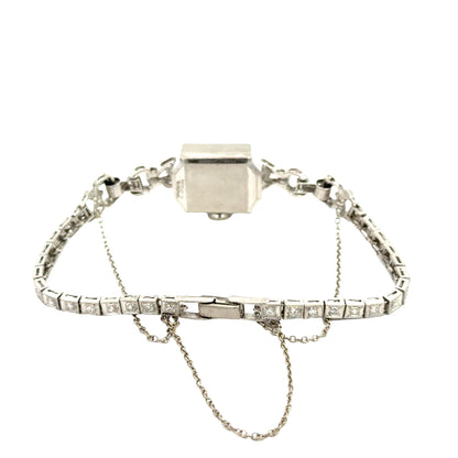 Platinum Art Deco Bulova Diamond Watch – 1920s