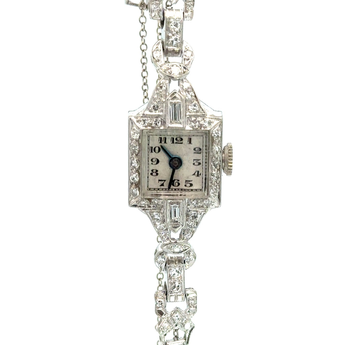 Platinum Art Deco Bulova Diamond Watch – 1920s