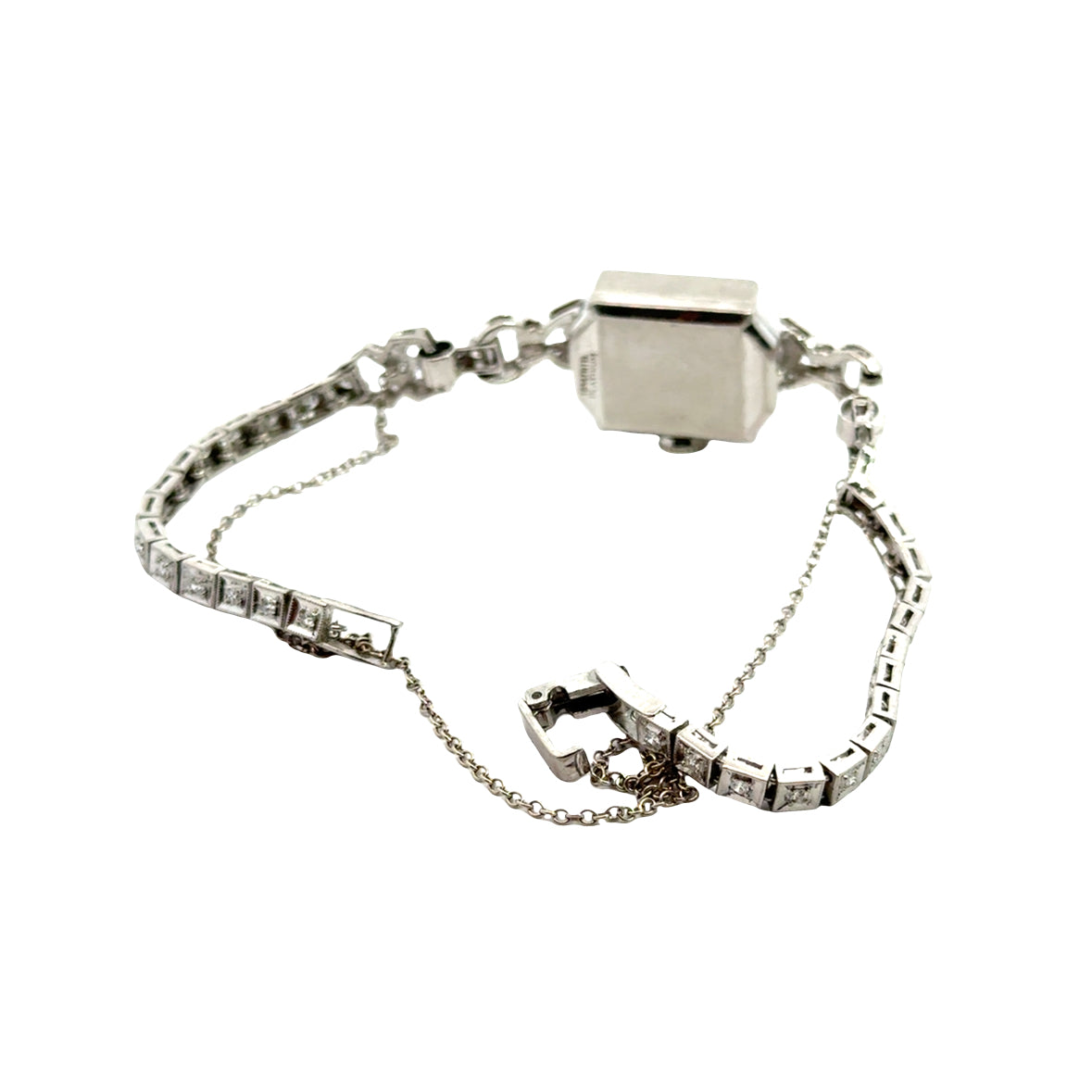 Platinum Art Deco Bulova Diamond Watch – 1920s