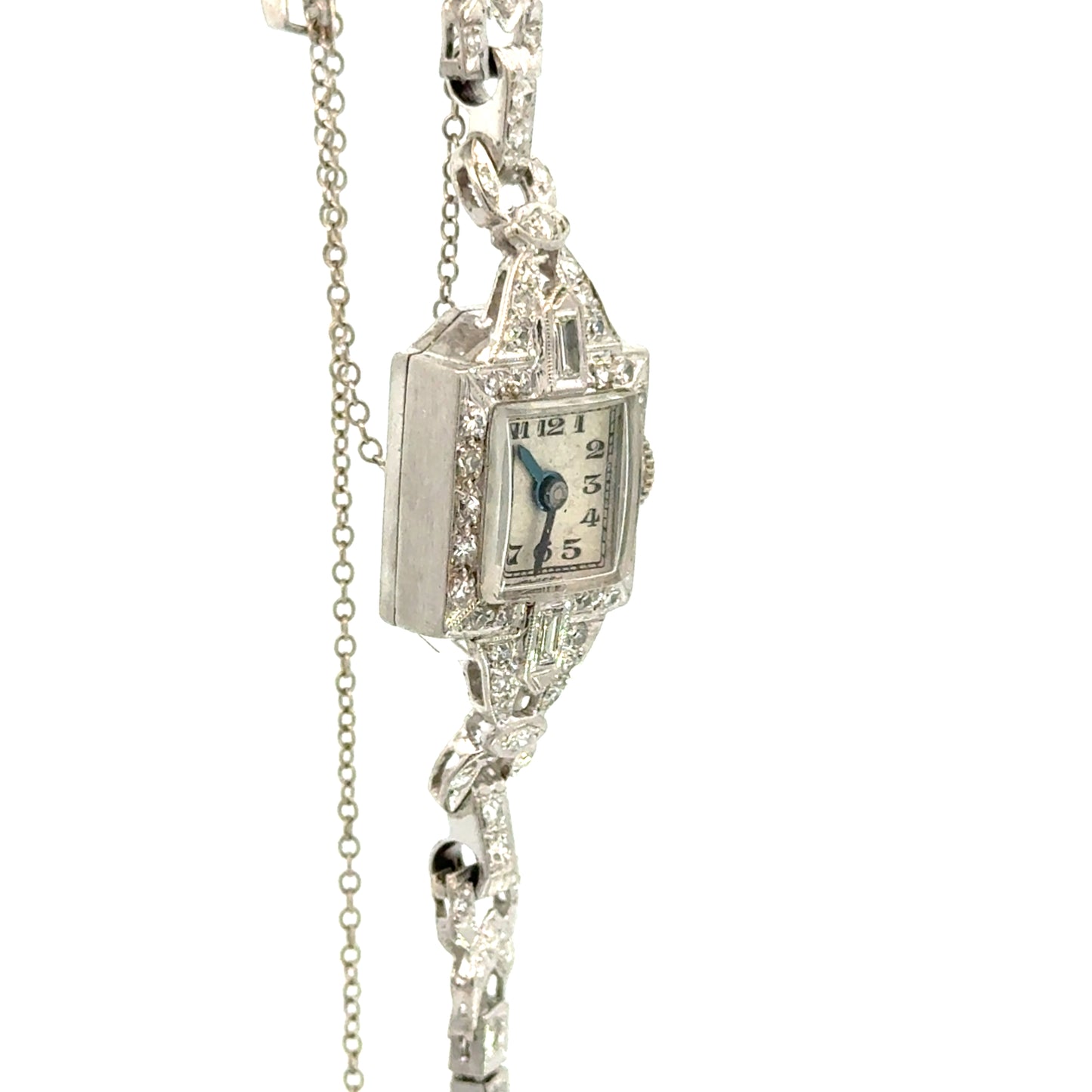 Platinum Art Deco Bulova Diamond Watch – 1920s