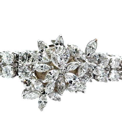 14K White Gold Lucien Piccard Diamond Watch–Bracelet