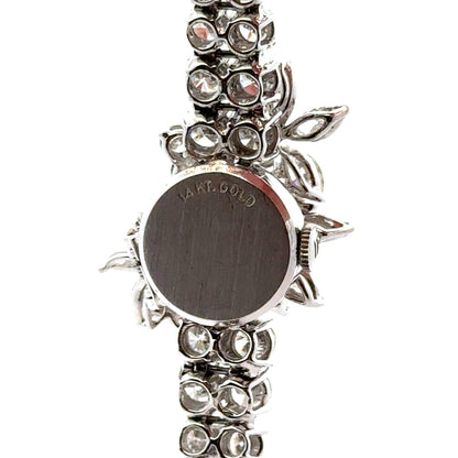 14K White Gold Lucien Piccard Diamond Watch–Bracelet