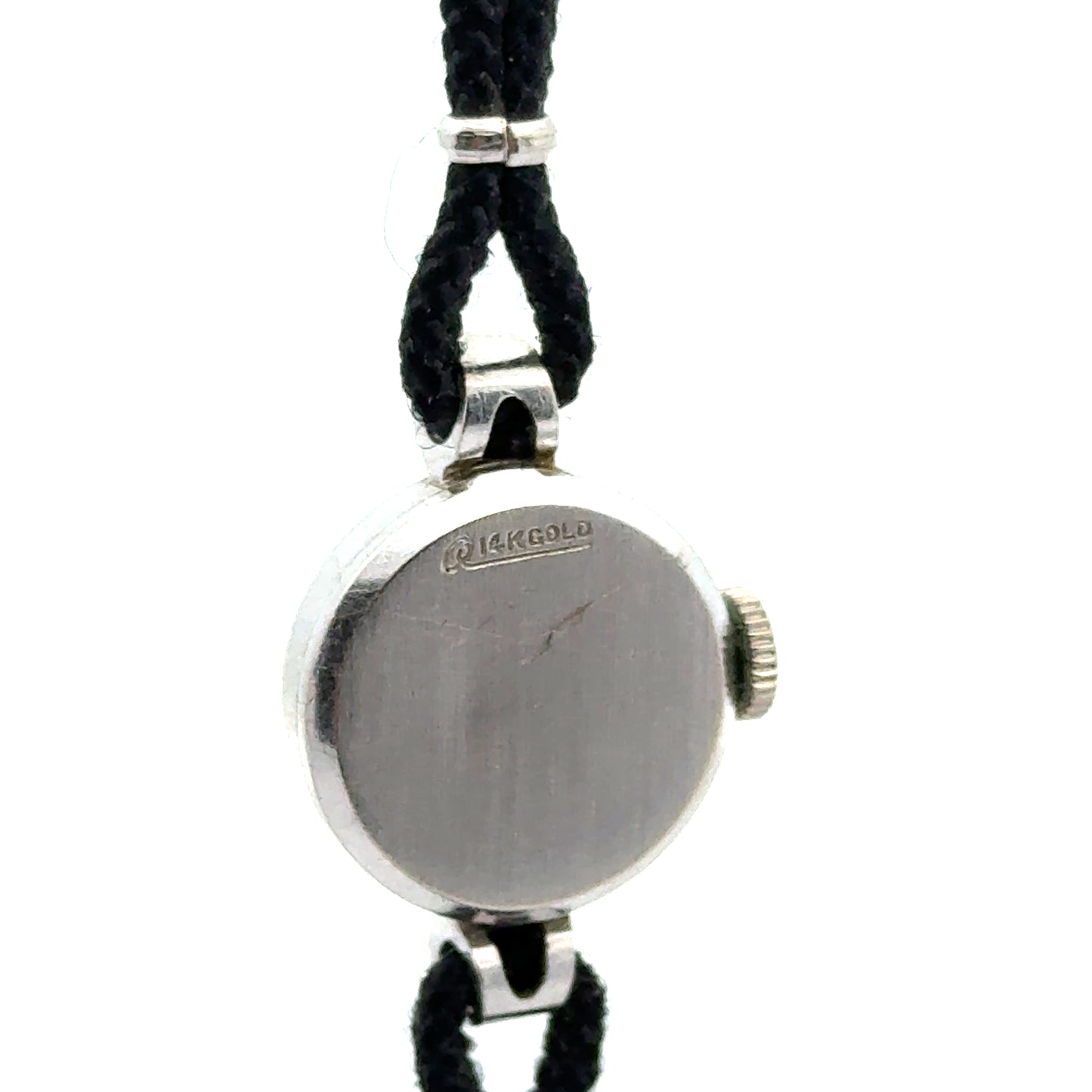 Petite Tissot Diamond Watch in 14K White Gold – 1950s