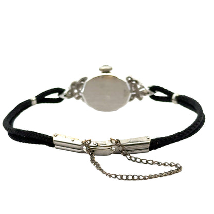 Hamilton 14K White Gold Diamond Cocktail Watch – 1920s Art Deco Elegance