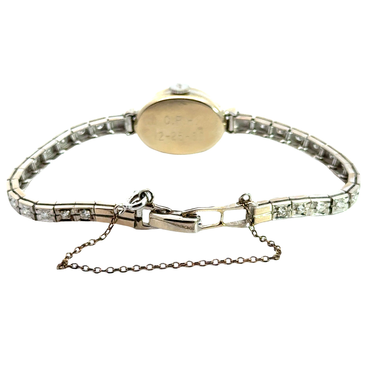 1920s Movado 14K White Gold Diamond Bracelet Watch – Art Deco Elegance