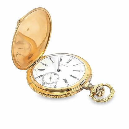 Antique Longines 18K Yellow Gold Pocket Watch