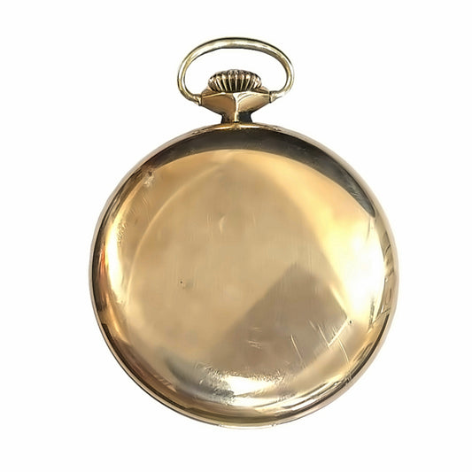 Elgin 14K Gold Plated Pocket Watch with Blue Hands