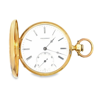 Jules Huguenin 18K Yellow Gold Pocket Watch