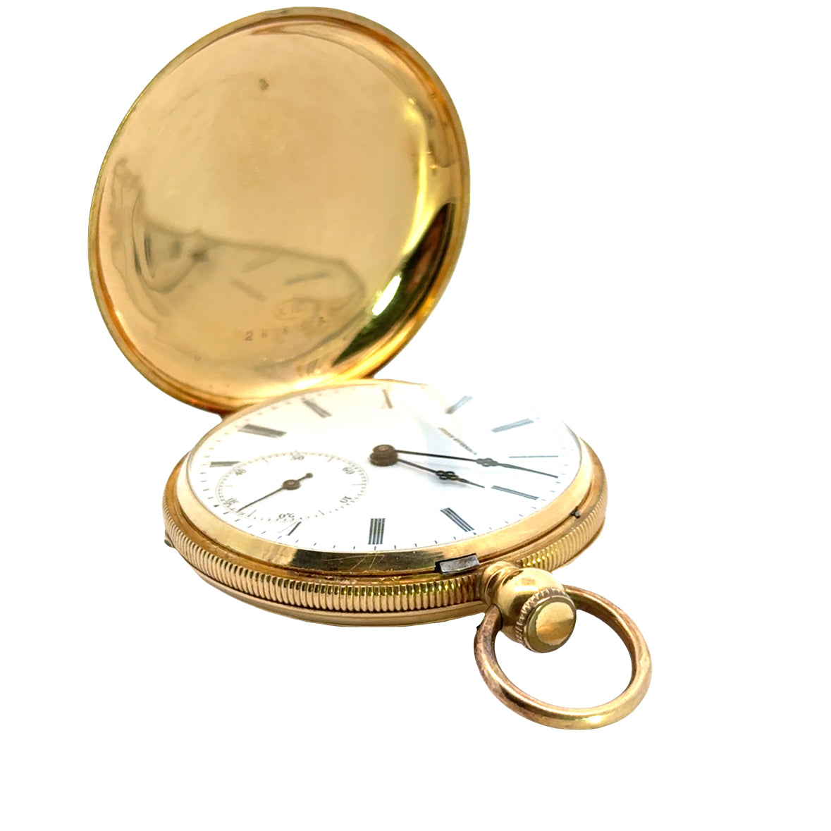 Antique 18K Gold Pocket Watch Ornate Guilloché Case