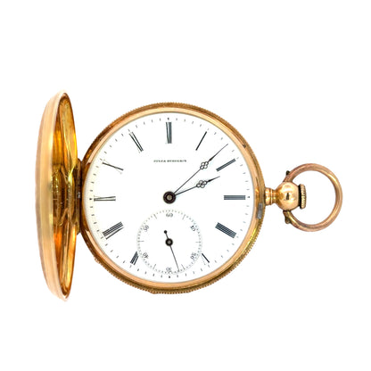 Antique 18K Gold Pocket Watch Ornate Guilloché Case