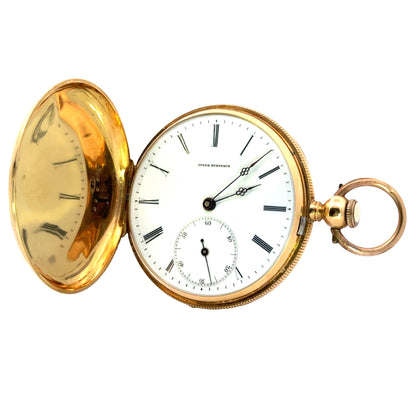 Antique 18K Gold Pocket Watch Ornate Guilloché Case