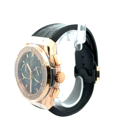 Hublot Classic Fusion King Gold Diamonds Chronograph