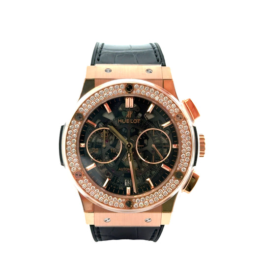 Hublot Classic Fusion King Gold Diamonds Chronograph