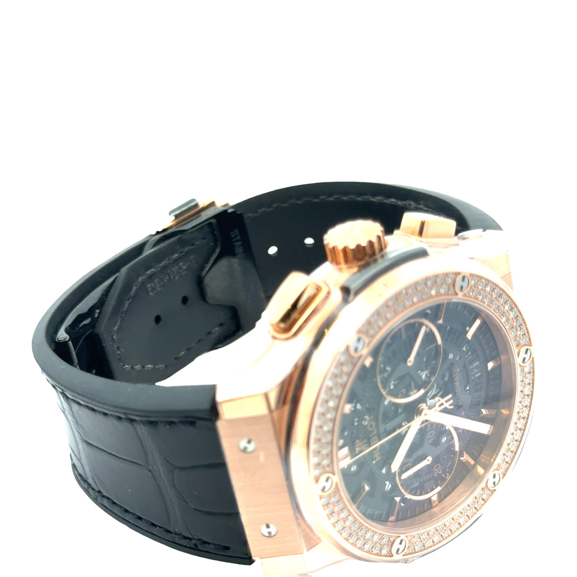 Hublot Classic Fusion King Gold Diamonds Chronograph