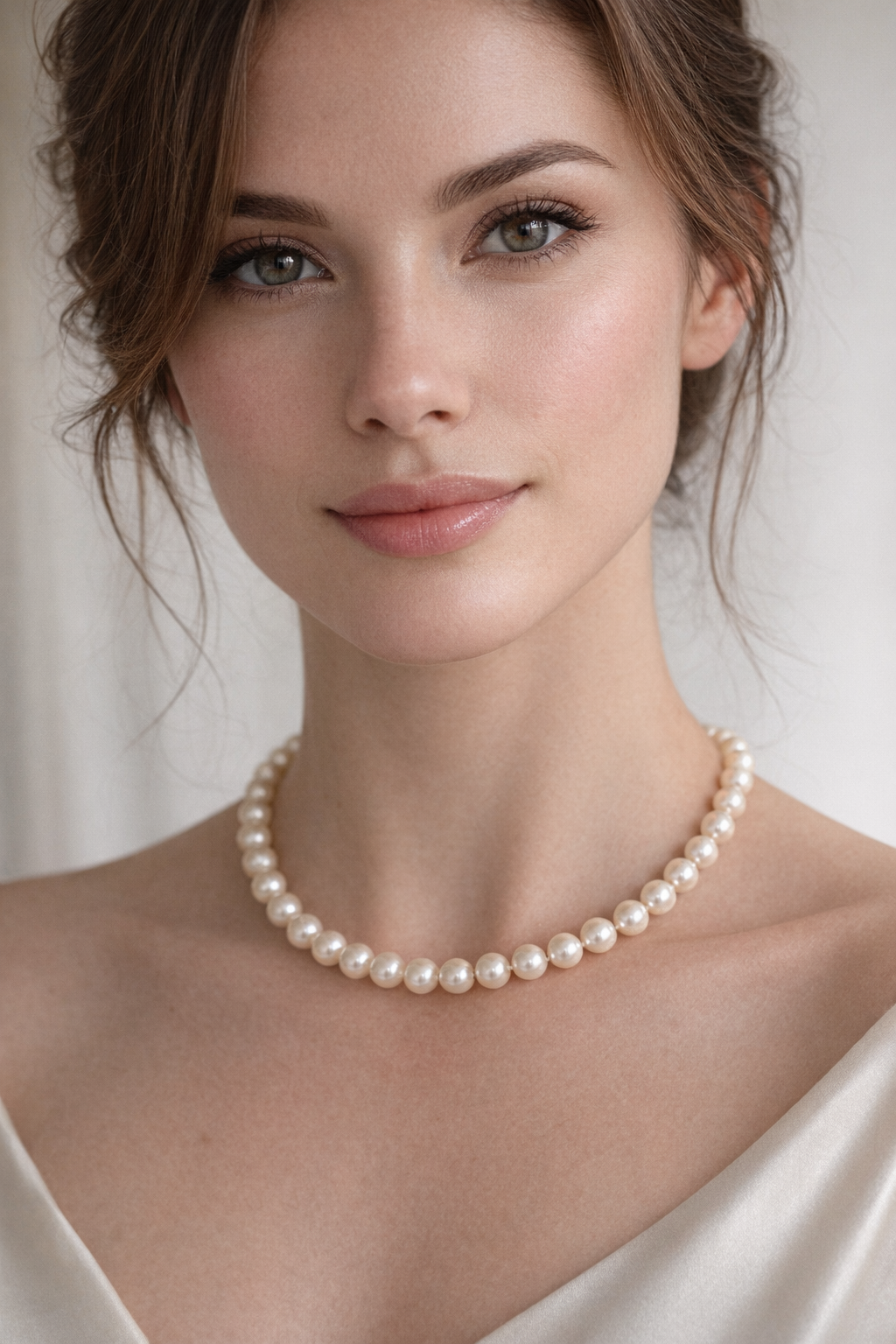 Classic Cultured Pearl Strand Necklace with 14K White Gold Clasp