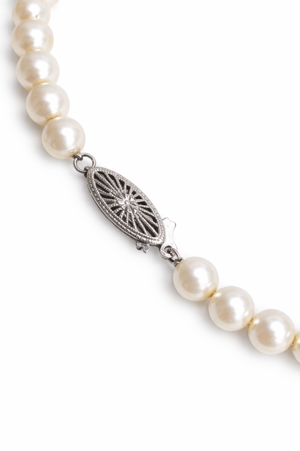 Classic Cultured Pearl Strand Necklace with 14K White Gold Clasp